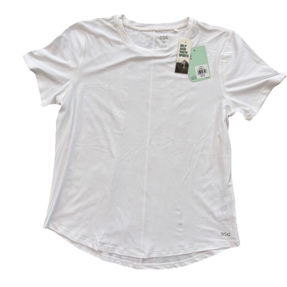 DSG Movement WHITE TEE Athletic Shirt Athleisure Classic Women’s medium NWTag